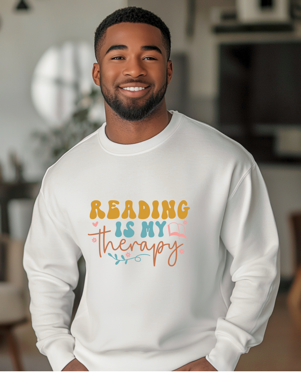 Reading is my therapy sweatshirt
