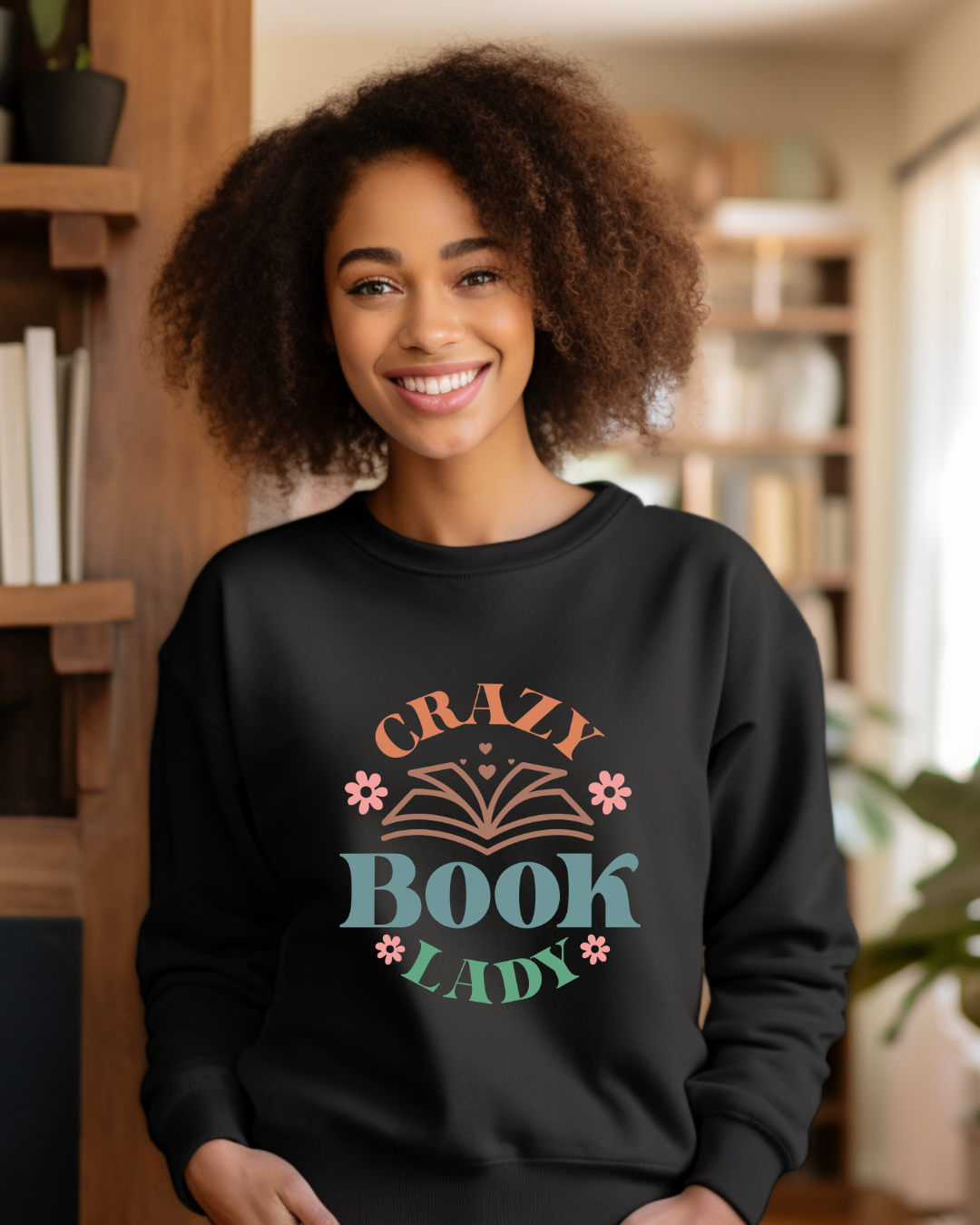 Crazy book lady Sweatshirt