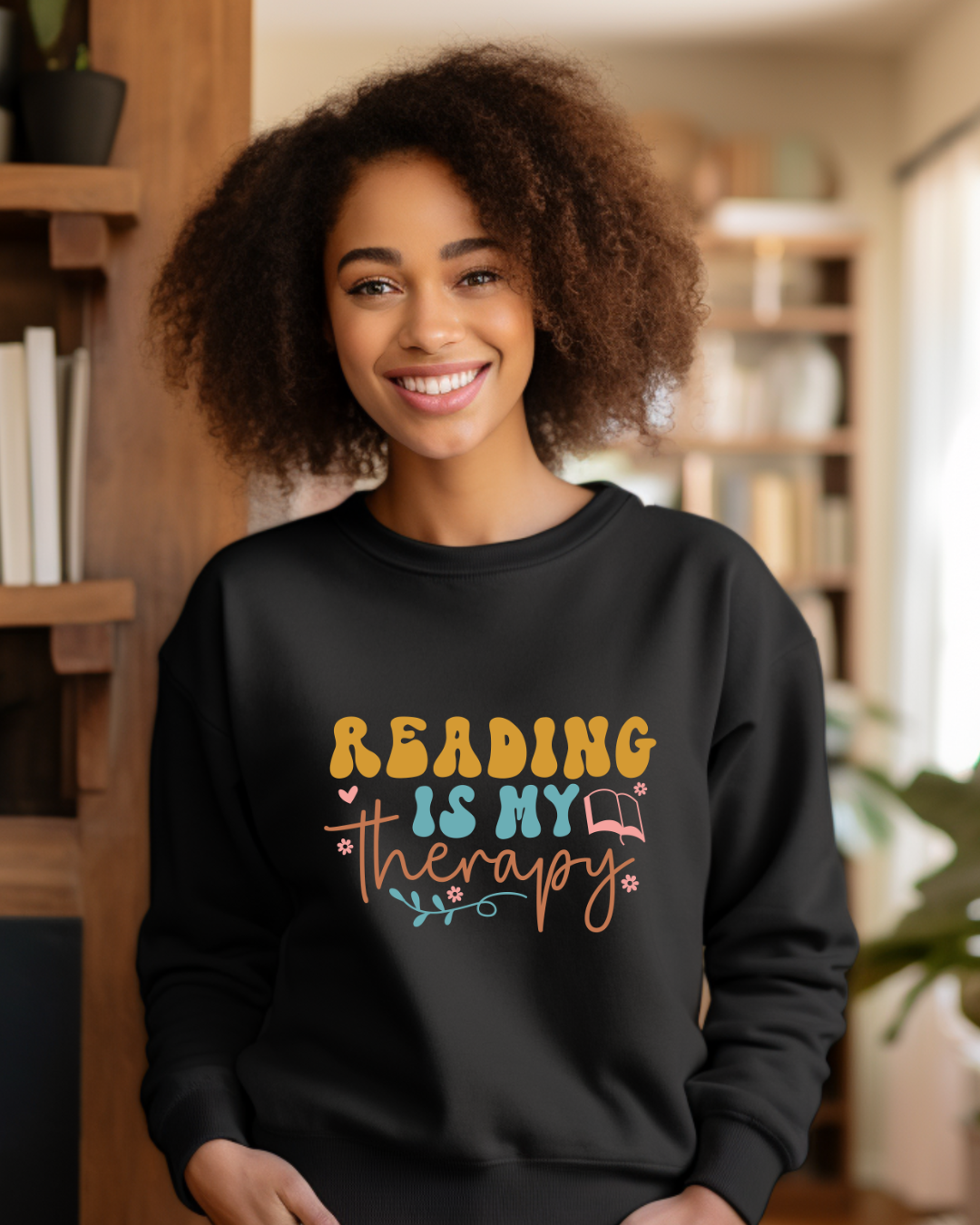 Reading is my therapy sweatshirt