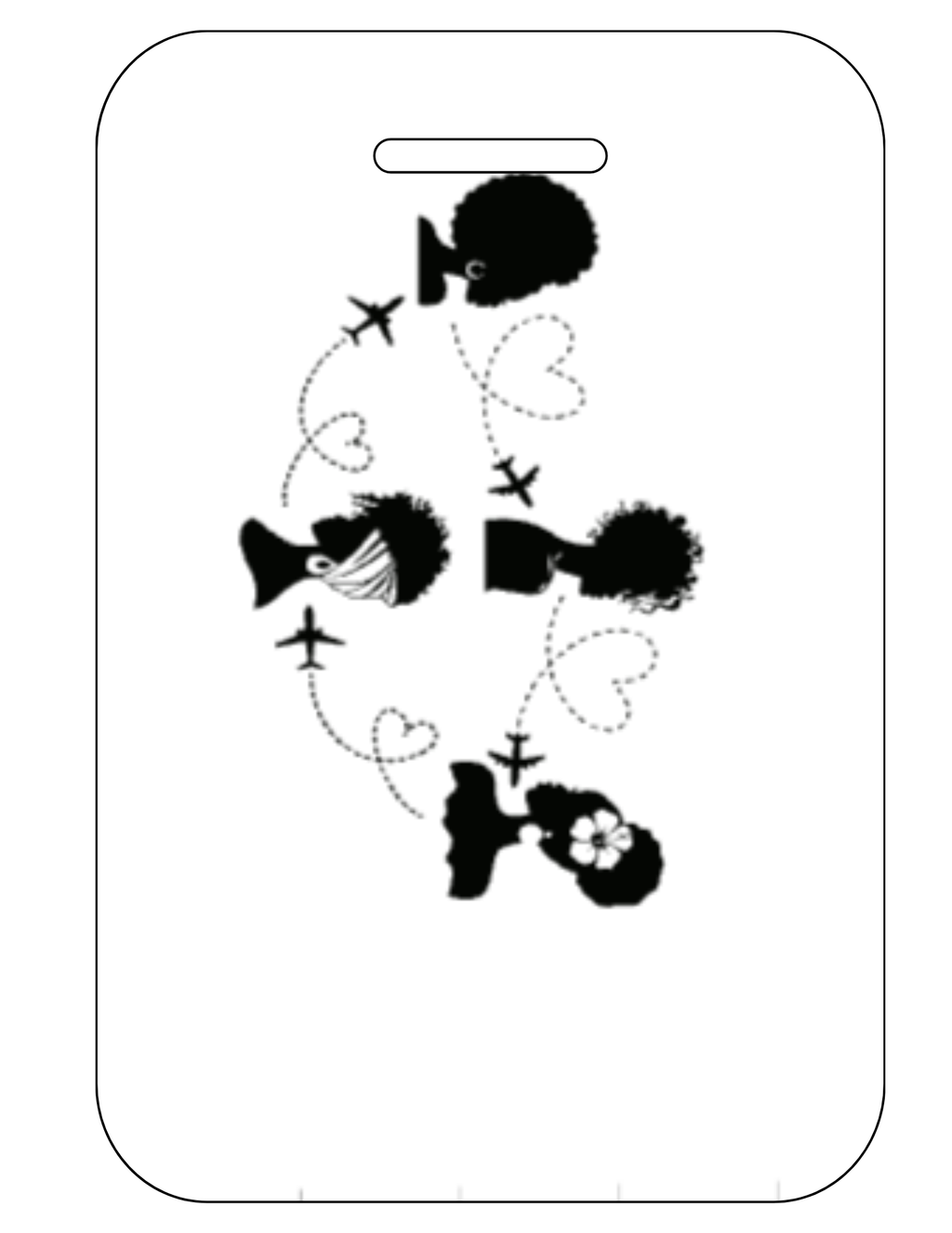 Double sided luggage tags