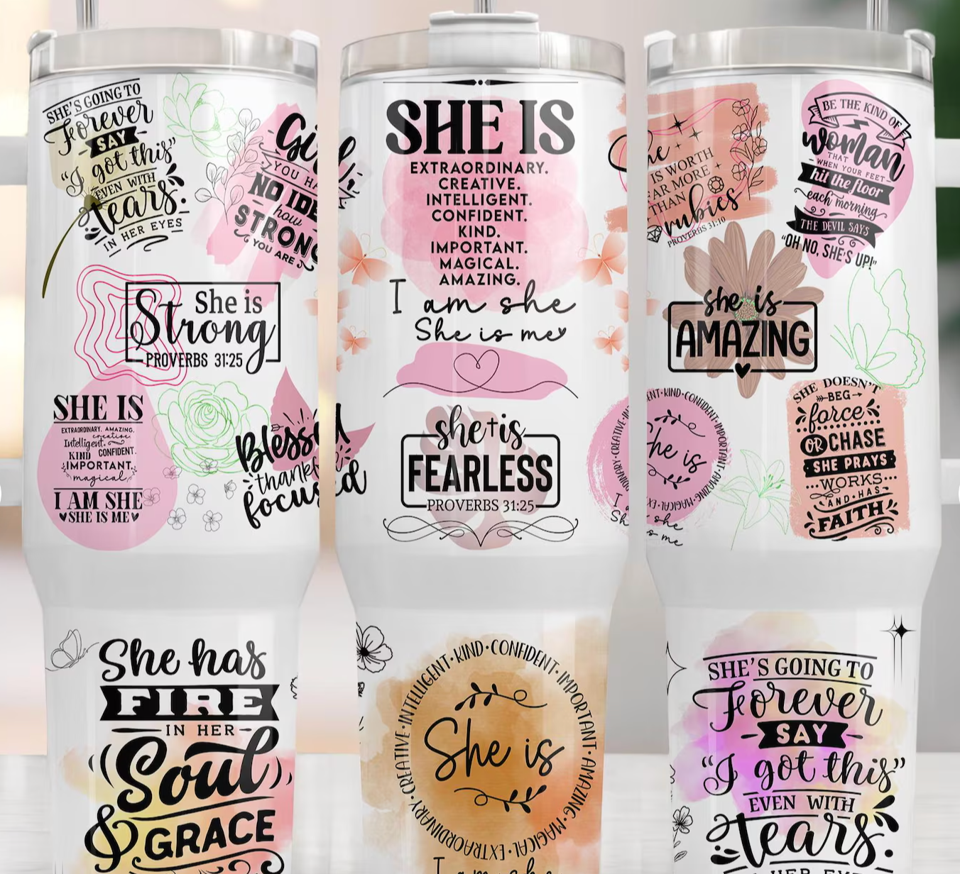 40 0z affirmation tumbler